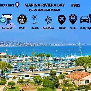 #901 Marina Riviera Bay - Vue Et Port Panoramique Villeneuve-Loubet